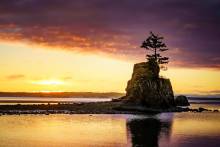 Oregon Coast Lincoln City Siletz Bay Pacific Ocean Sunset