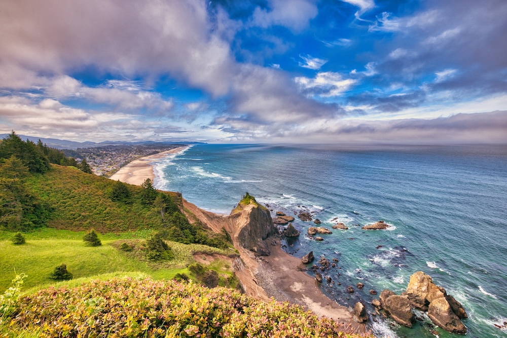 Tide pools on the coast of Lincoln City