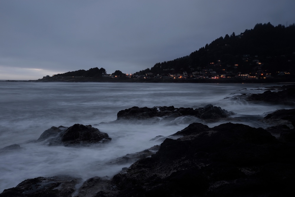 Yachats Ocean Road Natural Site at Sunset, Oregon